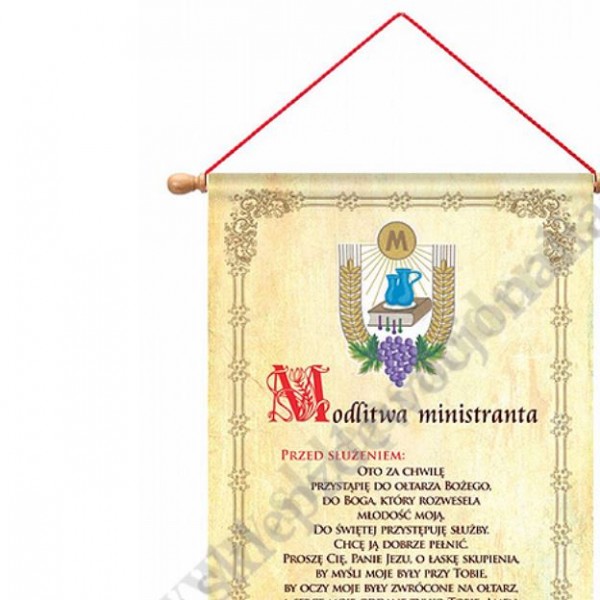 MODLITWA MINISTRANTA - zwój na ścianę - 85731