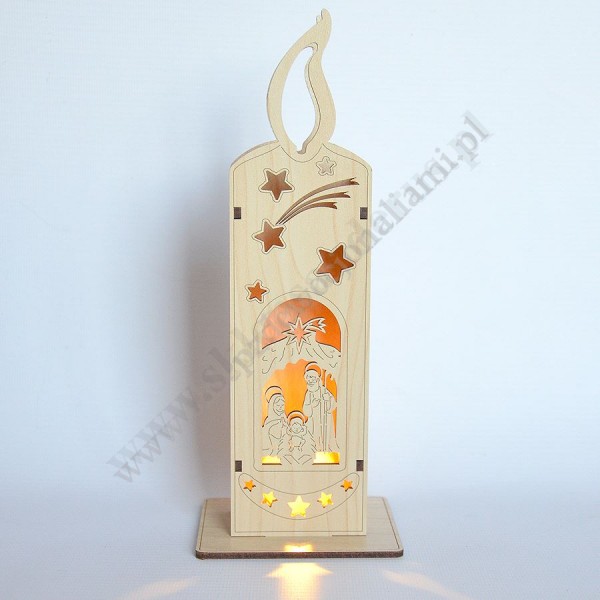 ŚWIECA LAMPION - wys. 23 cm - 87971