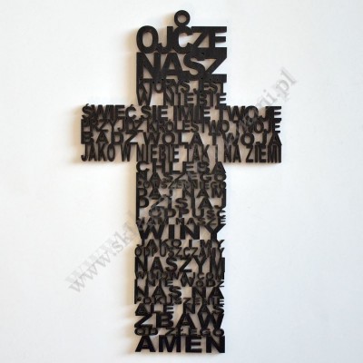 KRZYŻ WISZĄCY - OJCZE NASZ - wys.20 cm - 89676