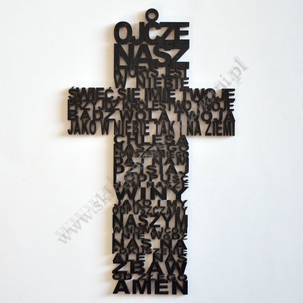 KRZYŻ WISZĄCY - OJCZE NASZ - wys.20 cm - 89676