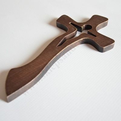 KRZYŻ DREWNIANY - wys.27 cm - 56991
