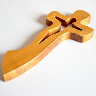 KRZYŻ DREWNIANY - wys.19.5 cm - 56992