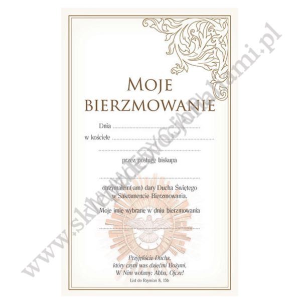 BIBLIA - PAMIĄTKA SAKRAMENTU BIERZMOWANIA