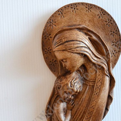 MATKA BOŻA Z DZIECIĄTKIEM - płaskorzeźba wys.20 cm - 50311