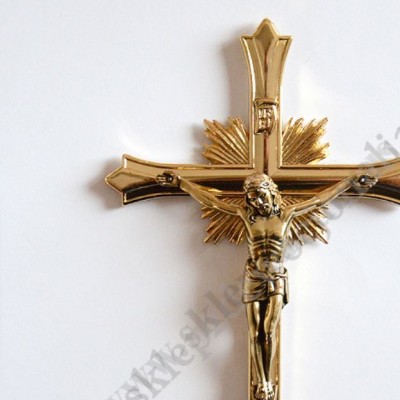 KRZYŻ MOSIĘŻNY WISZĄCY - wys. 19 cm - 68764