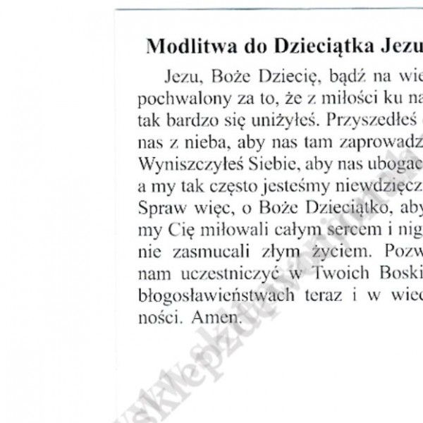 OBRAZKE KOLĘDOWY - DZIĘCIĄTKO JEZUS - PACZKA 100 szt. - 51248
