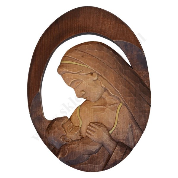 MATKA BOŻA Z DZIECIĄTKIEM - płaskorzeźba wys. 39 cm - 56163