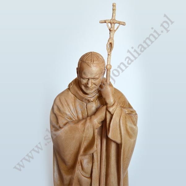 ŚW.JAN PAWEŁ II - wys.24 cm - figura drewniana