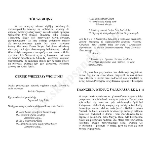 RYTUAŁ WIECZERZY WIGILIJNEJ - 1005/1