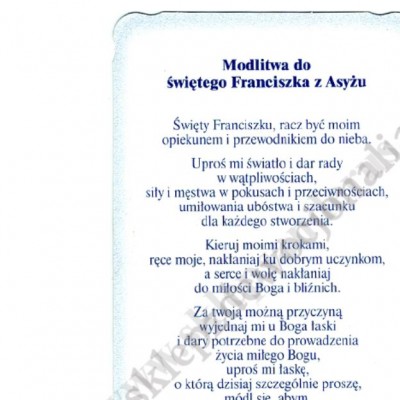 ŚWIĘTY FRANCISZEK - obrazek 9 x 14.8 cm - paczka 100 szt. - 5313