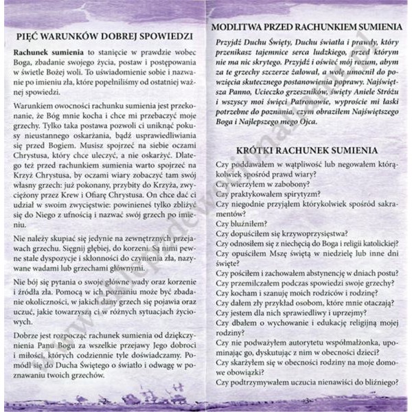 PRZYGOTOWANIE DO SAKRAMENTU POJEDNIANIA DLA DOROSŁYCH