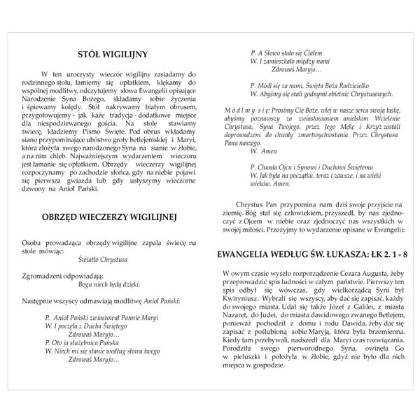 OPŁATKI WIGILIJNE - KOMPLET 3 DUŻE+2 MAŁE - KOPERTA + RYTUAŁ + FOLIJKA