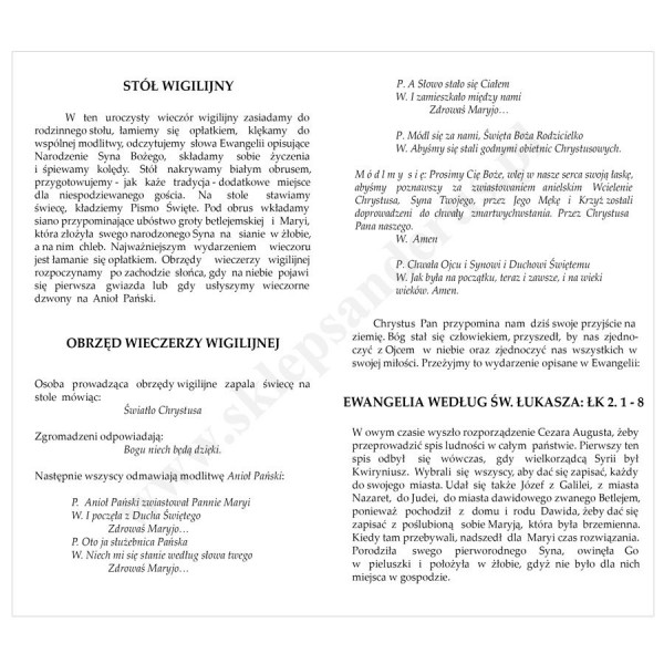 OPŁATKI WIGILIJNE - KOMPLET 3 DUŻE+2 MAŁE - KOPERTA + RYTUAŁ + FOLIJKA