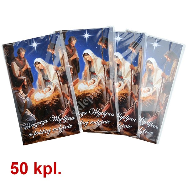 OPŁATKI WIGILIJNE - KOMPLET 3 DUŻE+2 MAŁE - RYTUAŁ + FOLIJKA - 50 KPL.