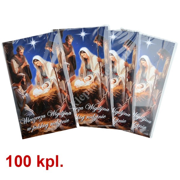 OPŁATKI WIGILIJNE - KOMPLET 3 DUŻE+2 MAŁE - RYTUAŁ + FOLIJKA - 100 KPL.