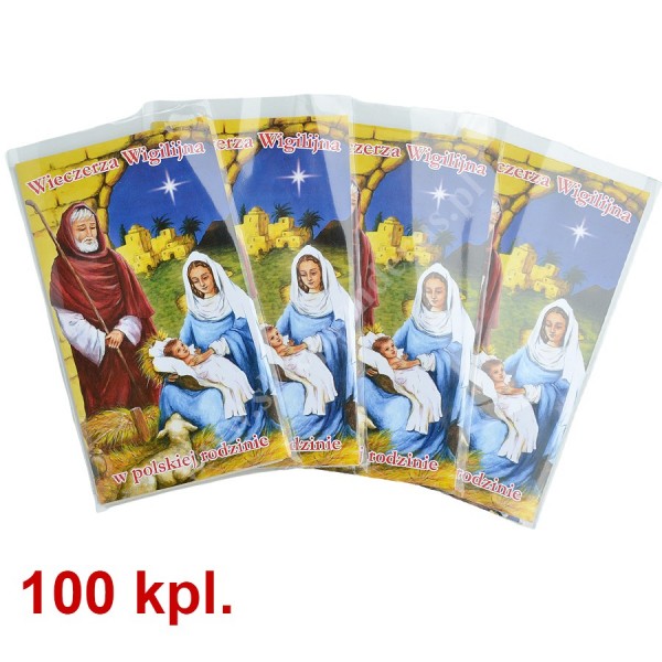 OPŁATKI WIGILIJNE - KOMPLET 3 DUŻE+2 MAŁE - RYTUAŁ + FOLIJKA - 100 KPL.