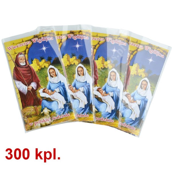 OPŁATKI WIGILIJNE - KOMPLET 3 DUŻE+2 MAŁE - RYTUAŁ + FOLIJKA - 300 KPL.