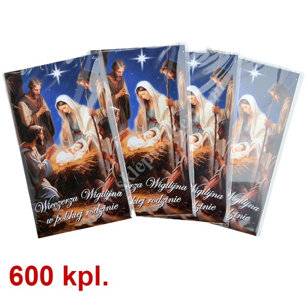 OPŁATKI WIGILIJNE - KOMPLET 3 DUŻE+2 MAŁE - RYTUAŁ + FOLIJKA - 600 KPL.