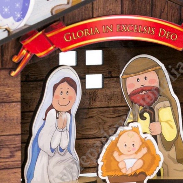 SZOPKA BOŻONARODZENIOWA - puzzle przestrzenne drewniane - 0826
