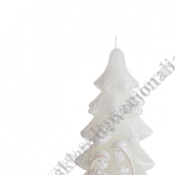 ŚWIECA CHOINKA - wys. 15 cm - mix kolorów - 73218