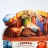 SZOPKA PRZESTRZENNA Z ŻYCZENIAMI I KOPERTĄ - mix wzorów - 2993