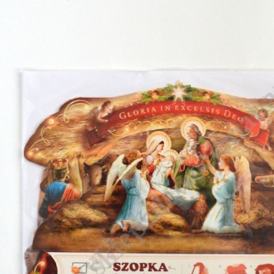 SZOPKA TRÓJWYMIAROWA Z ŻYCZENIAMI I KOPERTĄ - mix wzorów - 73331