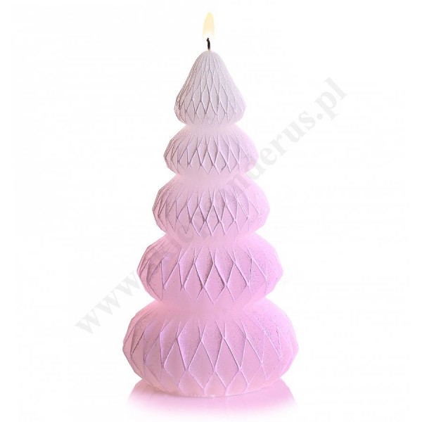 ŚWIECA CHOINKA Z DIODĄ - wys. 14 cm - 50808