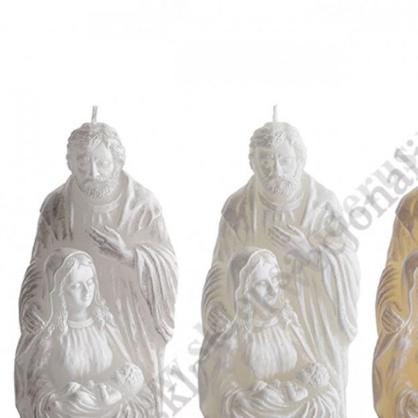 ŚWIECA ŚWIĘTA RODZINA - wys. 15.5 cm - mix kolorów - 86345