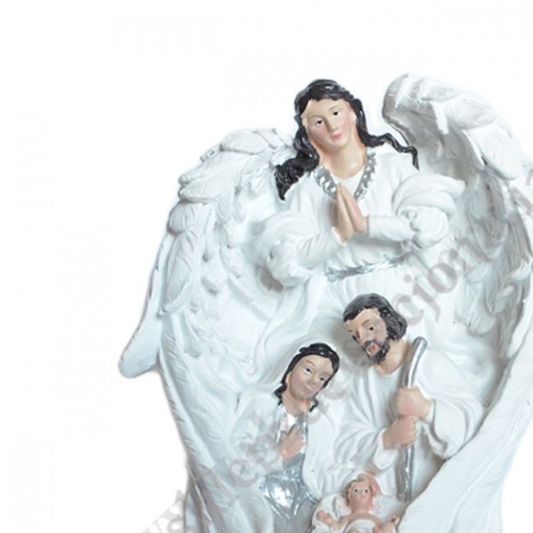 SZOPKA - ANIOŁ I ŚWIĘTA RODZINA - wys. 20 cm - 83049