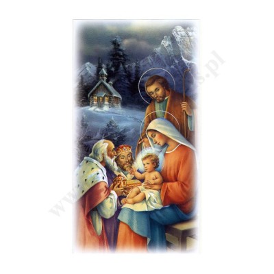OBRAZEK KOLĘDOWY - format 7 x 13 cm - bez tekstu - paczka 100 szt. - 87923