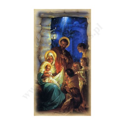 OBRAZEK KOLĘDOWY - format 7 x 13 cm - bez tekstu - paczka 100 szt. - 87924