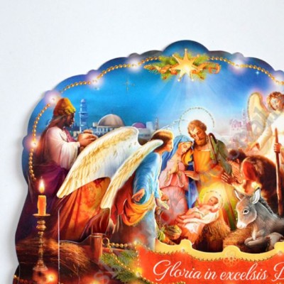 SZOPKA TRÓJWYMIAROWA Z ŻYCZENIAMI I KOPERTĄ - mix wzorów - B6SZ