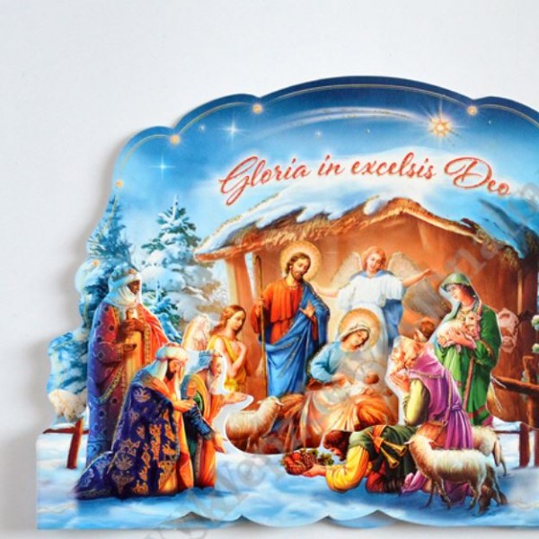 SZOPKA TRÓJWYMIAROWA Z ŻYCZENIAMI I KOPERTĄ - mix wzorów - B6SZ