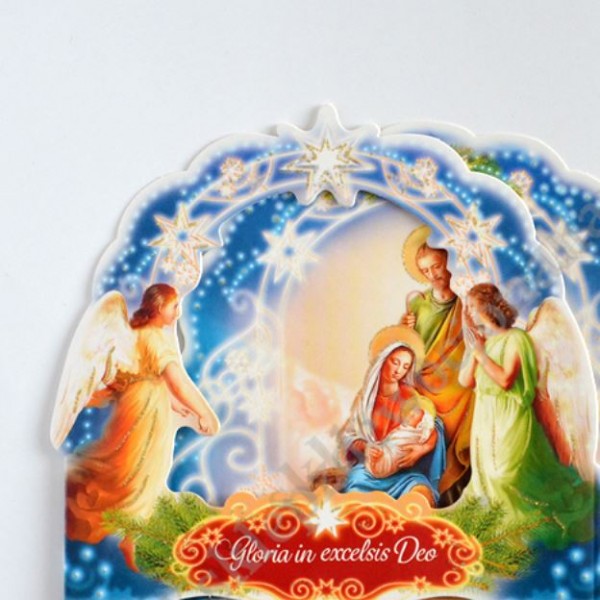 SZOPKA TRÓJWYMIAROWA Z ŻYCZENIAMI I KOPERTĄ - mix wzorów - B6SZ