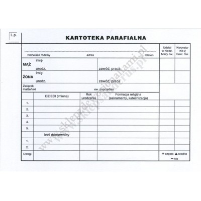 KARTOTEKA PARAFIALNA