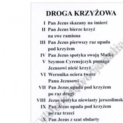 STACJE DROGI KRZYŻOWEJ - obrazek 6.5 x 10 cm - paczka 100 szt. - 67554