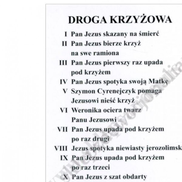 STACJE DROGI KRZYŻOWEJ - obrazek 6.5 x 10 cm - paczka 100 szt. - 67554