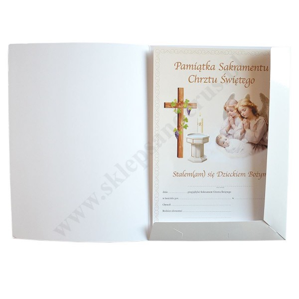 PAMIĄTKA CHRZTU ŚWIĘTEGO - teczka 21.5 x 30 cm - 72241
