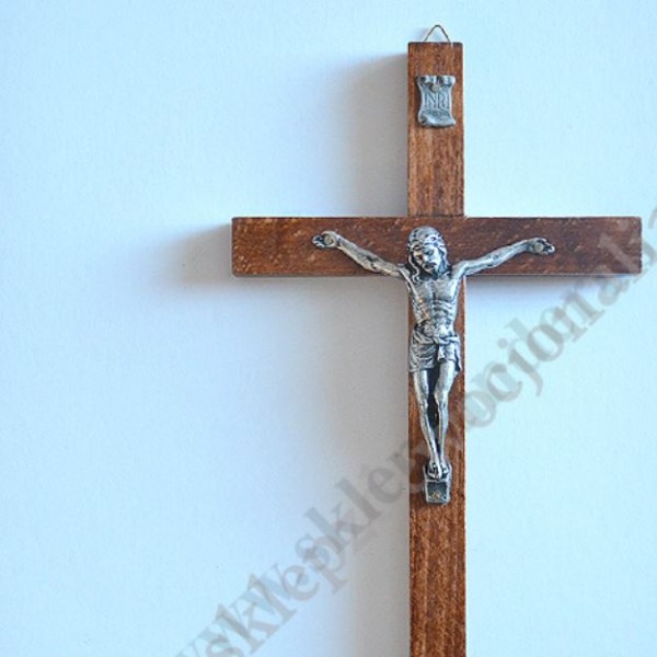 KRZYŻ DREWNIANY - wys.27 cm - 8436