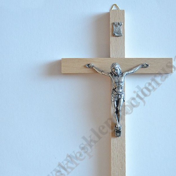 KRZYŻ DREWNIANY - wys.27 cm - 8436A