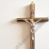 KRZYŻ DREWNIANY Z WSTAWKĄ METALOWĄ - wys.16 cm - 5872