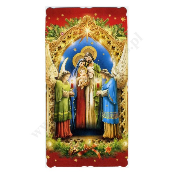 OBRAZEK KOLĘDOWY BROKAT - format 5.4 x 10.5 cm - PACZKA 100 szt. - 87091 OBRAZEK KOLĘDOWY BROKAT - format 5.4 x 10.5 cm - PACZKA 100 szt. - 87091