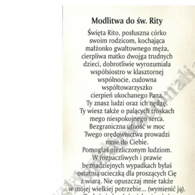ŚWIĘTA RITA - obrazek 7 x 13 cm - paczka 100 szt - 88833