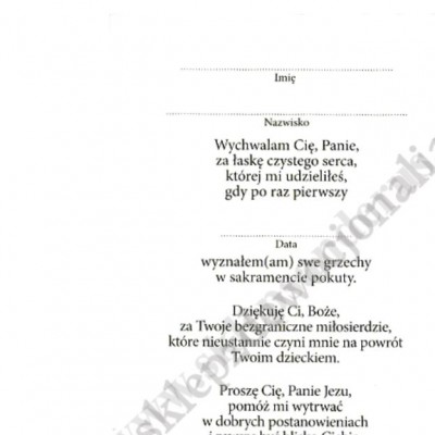 JEZU UFAM TOBIE - pamiątką I spowiedzi świętej -  obrazek 6.5 x 10 cm - paczka 100 szt. - 71492