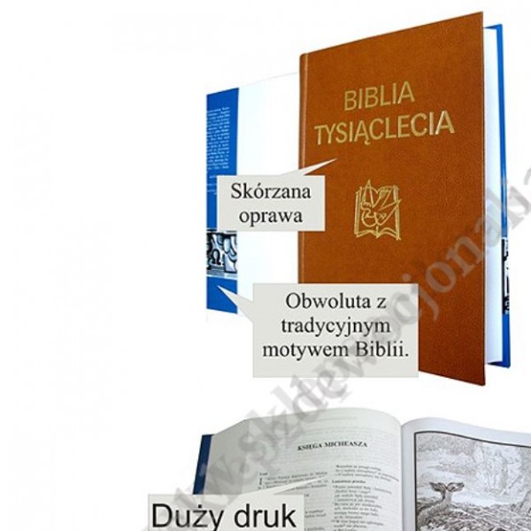 PISMO ŚWIĘTE - BIBLIA PAPIESKA - format A4, złocone brzegi