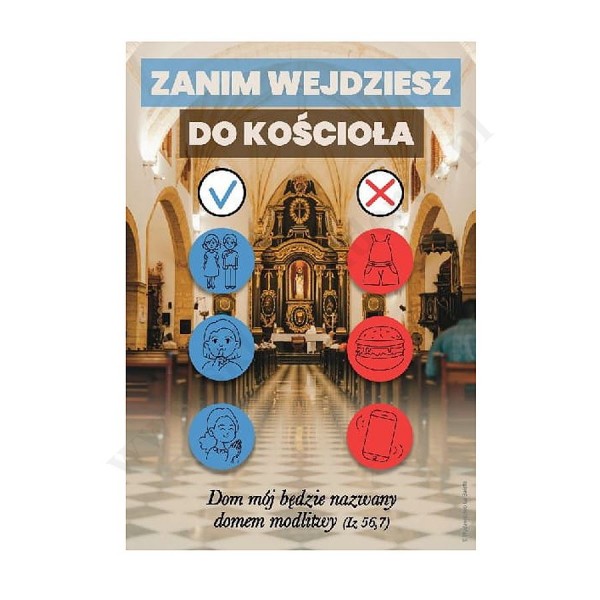 PLAKAT - ZANIM WEJDZIESZ DO KOŚCIOŁA - format A3 - 30311