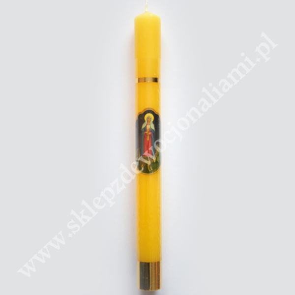 GROMNICA PARAFINOWA - ŻÓŁTA Z NAKLEJKĄ - 28.5/2.9