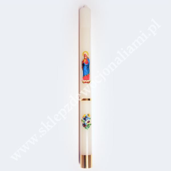 GROMNICA PARAFINOWA - BIAŁA Z NAKLEJKĄ - 40.5/2.9