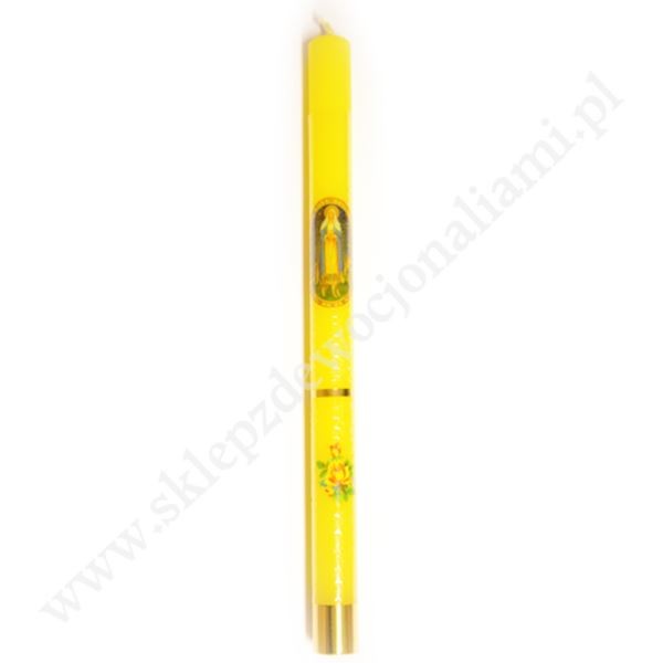 GROMNICA PARAFINOWA - ŻÓŁTA Z NAKLEJKĄ - 40.5/2.9