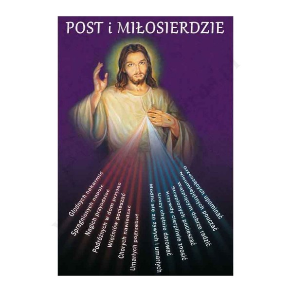 PLAKAT - POST I MIŁOSIERDZIE - format 33,5 x 49 cm - 65626